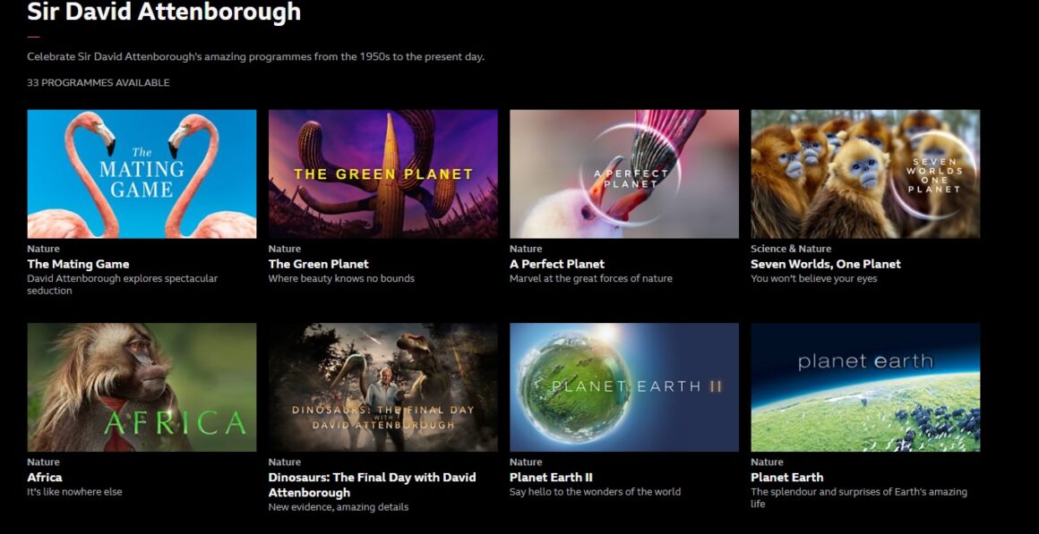 watch TV abroad - David Attenborough on BBC
